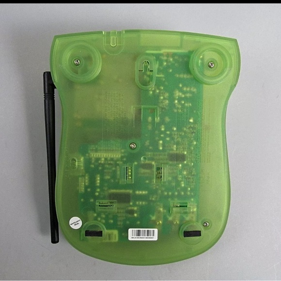 90s Vtech Cordless Phone Fone Lime Green See Through Model VT 9111 BASE ONLY - Picture 3 of 4